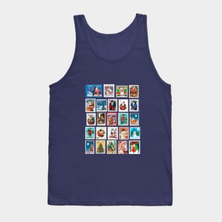 Christmas Commemorative Postage Stamps - Vintage Tank Top